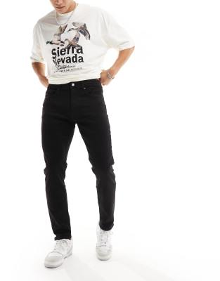 DTT stretch slim fit jeans in black - ASOS Price Checker