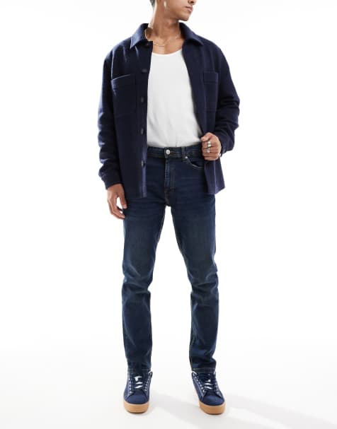 DTT stretch slim fit jeans in dark blue - view 1