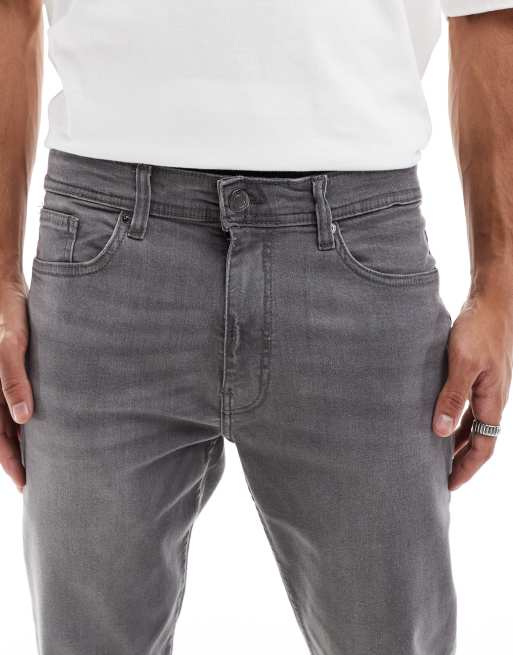 DTT stretch slim fit jeans in grey | ASOS