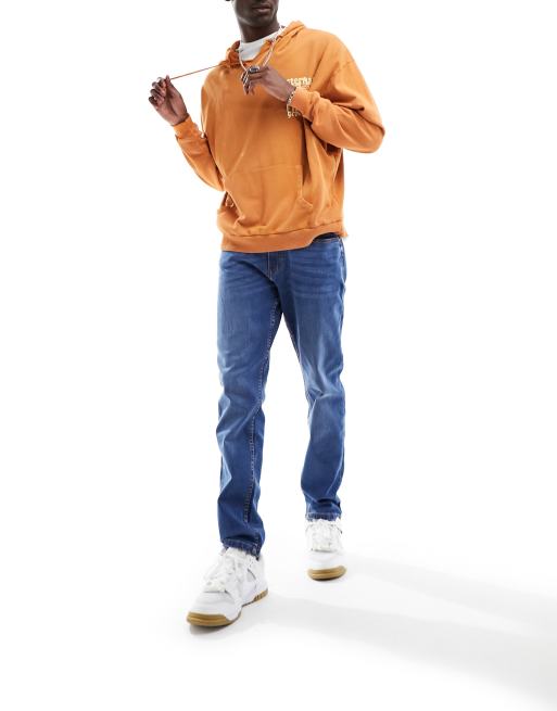 DTT stretch slim fit jeans in mid blue, 4 of 5