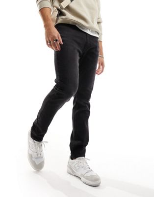 DTT stretch slim fit jeans in washed black - ASOS Price Checker