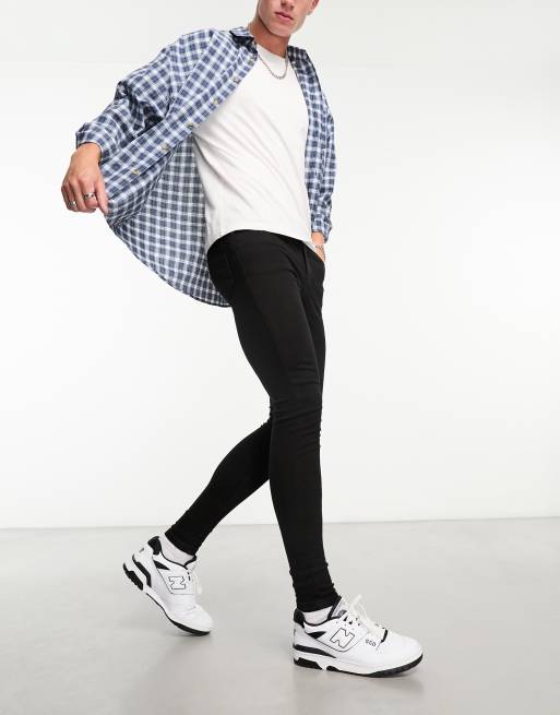 Checked best sale skinny jeans