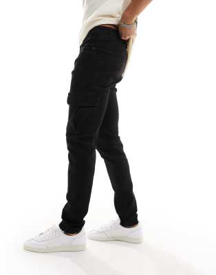 riverso RIVToni Jeans voor heren, taps toelopende pasvorm, katoen, denim, stretch, zwart, blauw, grijs, W29, W30, W31, W32, W33, W34, W36, W38, W40, 30W / 34L