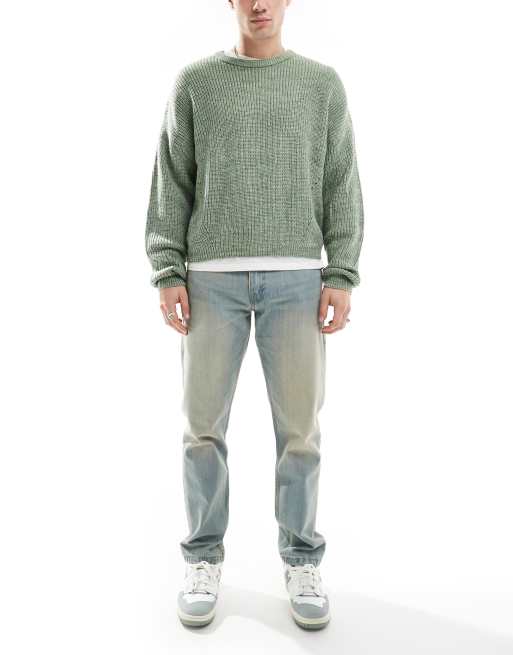 DTT - Stugge jeans met rechte pasvorm in lichtblauw