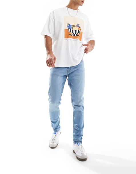 DTT - Super skinny stretchjeans in lichtblauw - view 1