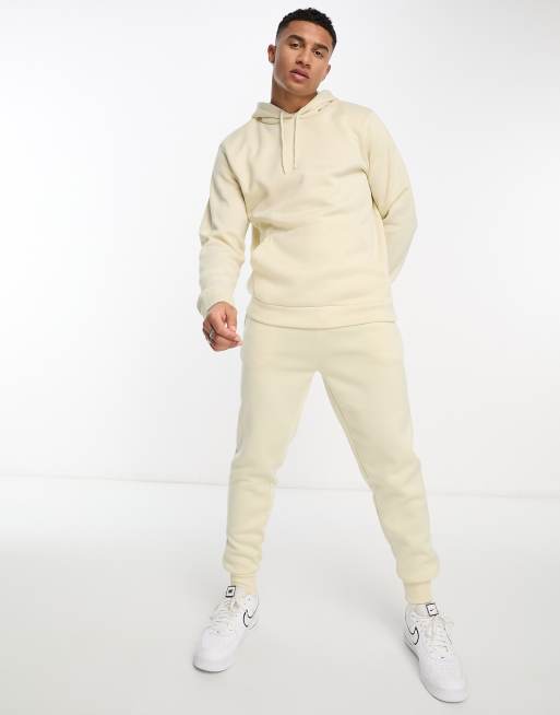 DTT - Survêtement avec sweat à capuche à enfiler et pantalon de jogging - Taupe