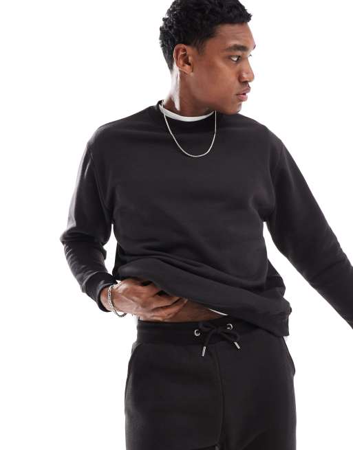 DTT – Svart träningsoverall med sweatshirt med rund halsringning och joggingbyxor, 2 av 4