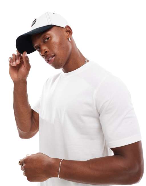 DTT - T-shirt bianca con maniche arrotolate