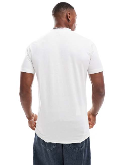 DTT - T-shirt med rå kant i hvid