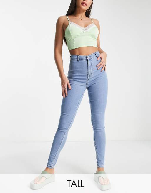 Coated High Waisted Disco Skinny Jeans