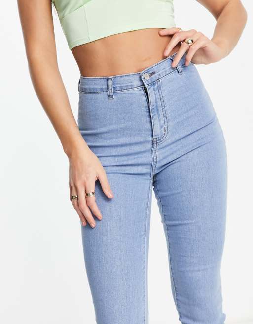 Shape Mid Wash High Waist Stretch Skinny Jeans