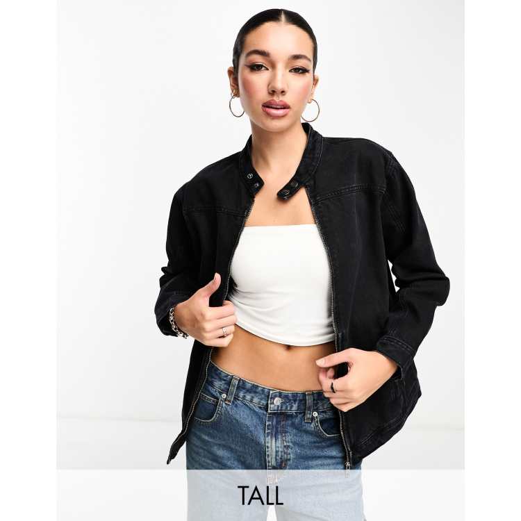 Black jean shop moto jacket