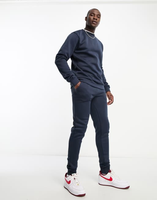 Crew neck cheap tracksuit mens