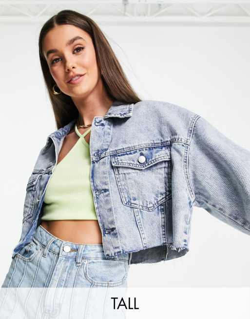 Asos cropped denim store jacket