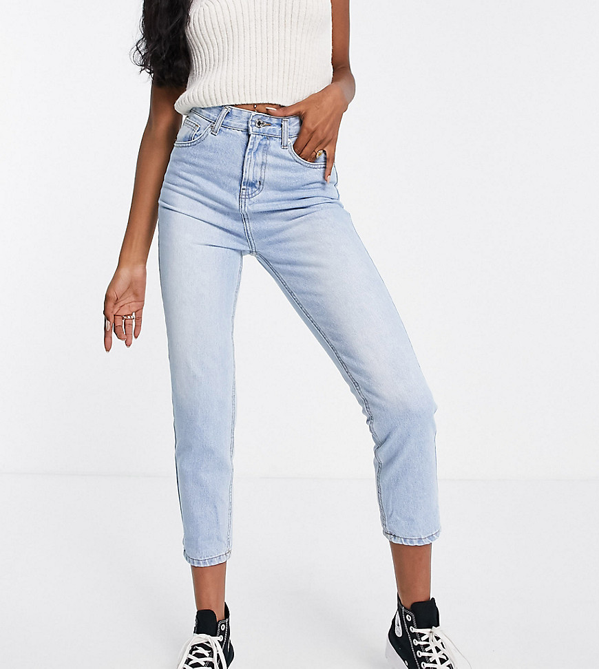 DTT Tall Emma super high waisted mom jeans in light blue wash