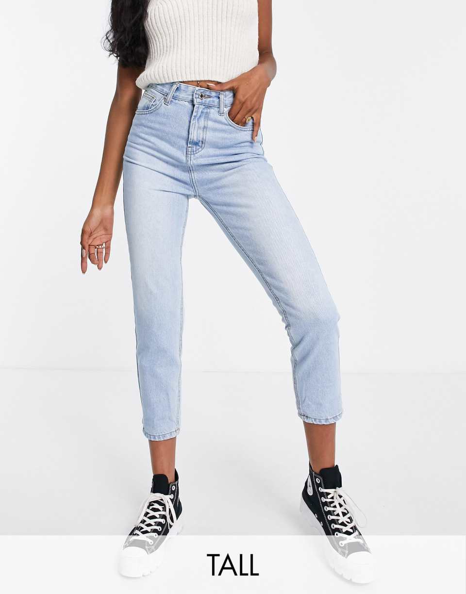 Light blue high waisted mom jeans