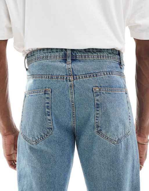 DTT Tall – Feste, schmal zulaufende Jeans in Mittelblau mit verkürztem Schnitt, 4 von 5