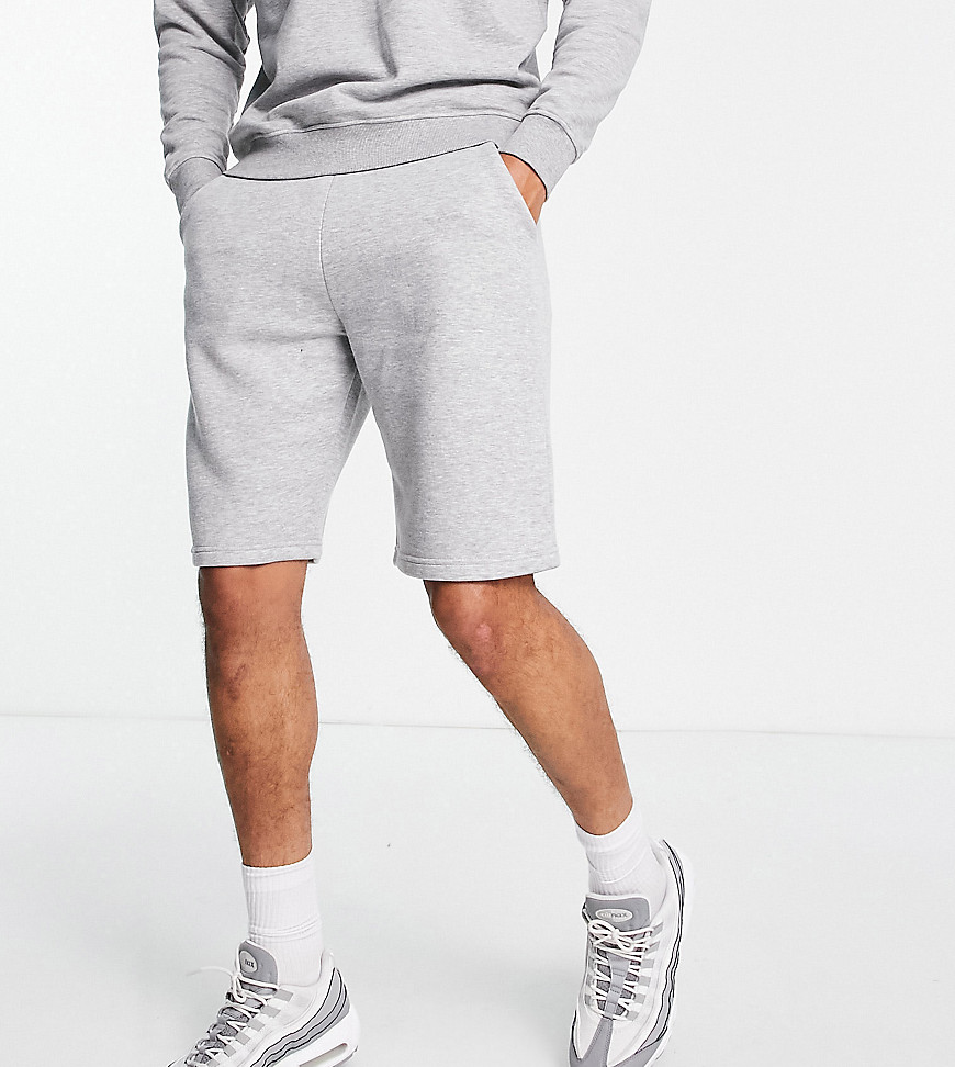 Don't Think Twice DTT Tall jersey shorts in light heather gray