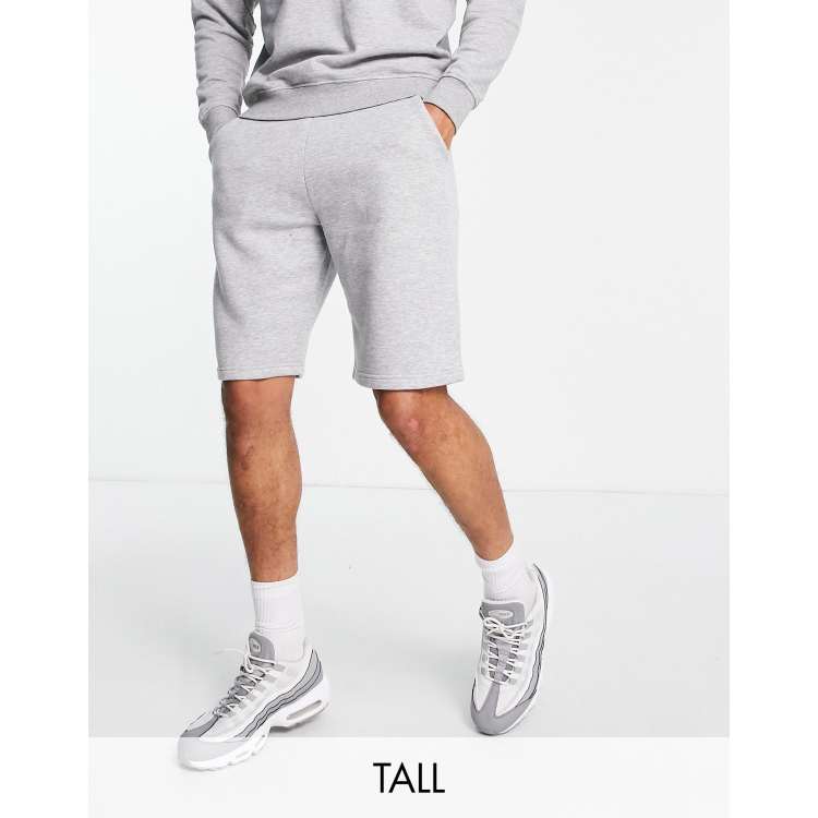DTT Tall jersey shorts in light heather gray | ASOS