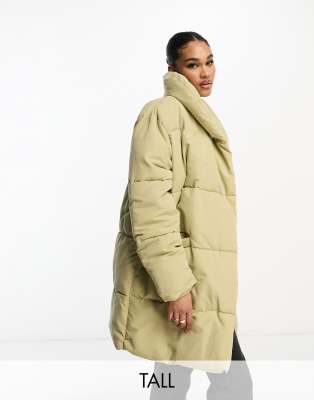 Iridescent longline hot sale puffer parka