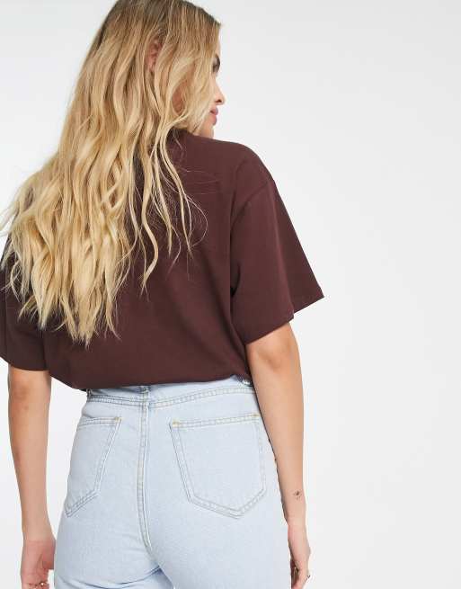 DTT Tall longline denim shorts with raw hem in light blue wash , 2 of 4