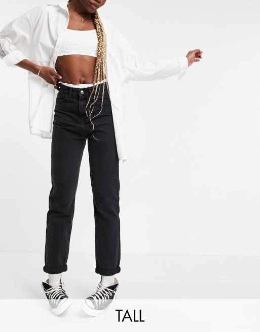 DTT Tall – Lou – Czarne mom jeans w stylu vintage 