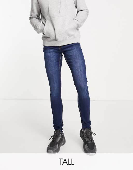 DTT Tall - Mørkeblå skinny-jeans