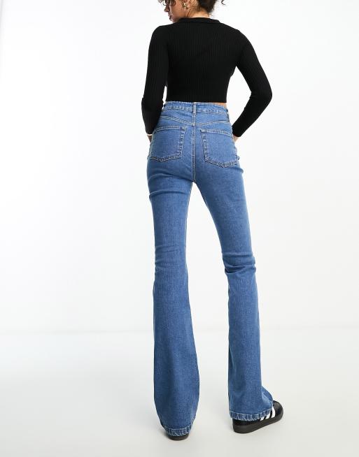 DTT Tall - Nia Hourglass - Jeans a zampa lavaggio blu medio, 5 di 5