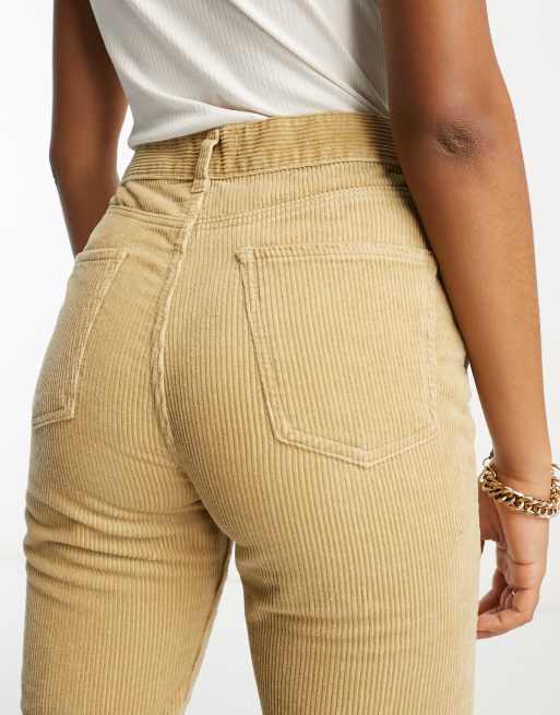 DTT Tall Olive straight leg cord trousers in sage, 5 of 5