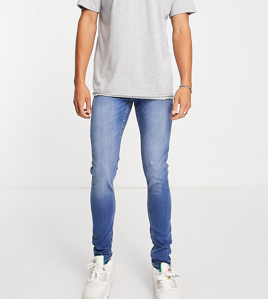 Don't Think Twice DTT Tall skinny fit jeans in mid blue