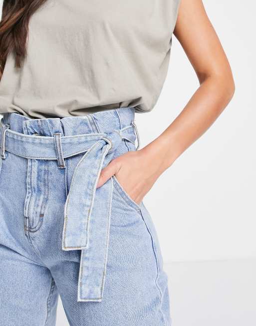 DTT Sultan Paper Bag Waist Jeans, 12 Unique Ways to Style Paper Bag Pants  For Summer