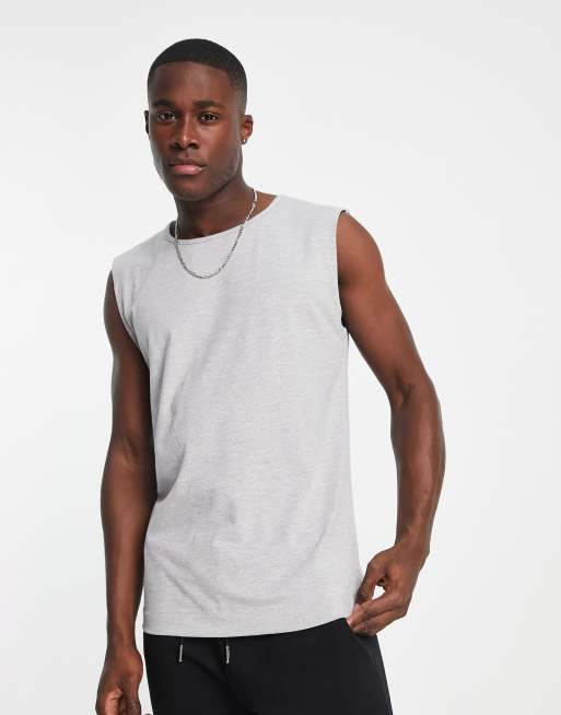 Closed Tank Top - Light Heather Grey