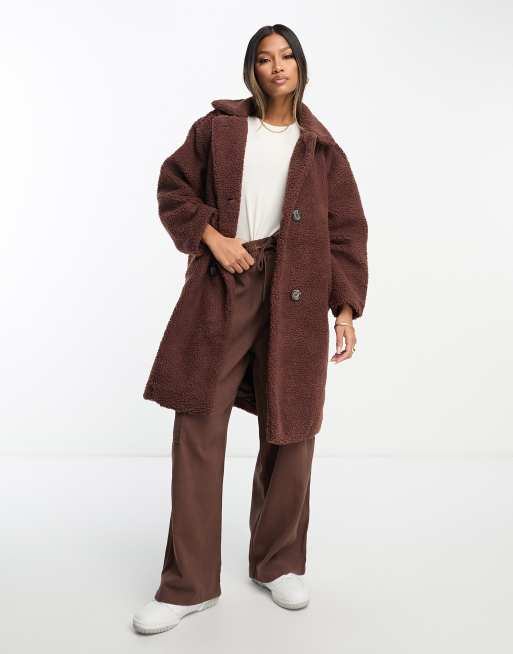 Night Addict namya crepe flared leggings in chocolate brown