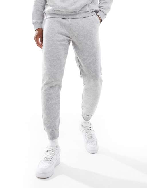 DTT - Tuta sportiva con felpa con cappuccio e joggers grigio chiaro mélange, 2 di 4