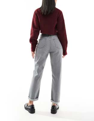 Don't Think Twice Dtt Veron Relaxed Fit Mom Jeans In Gray