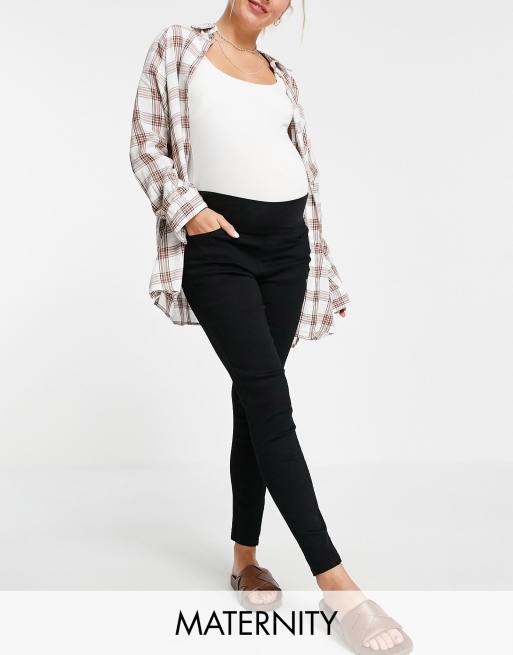 DTT - Zwangerschapskleding - Ellie - Onder de buik vallende skinny jeans in zwart 
