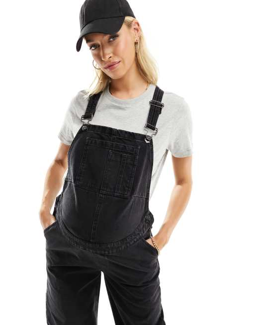 DTT - Zwangerschapskleding - Lucy - Denim tuinbroek in zwarte wassing, 4 van 4