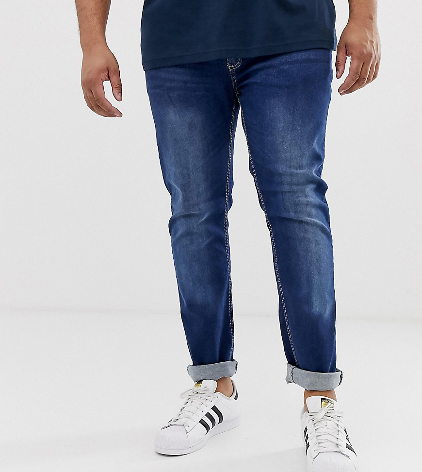 Duke King Size – Blå, stretchiga jeans med avsmalnande passform