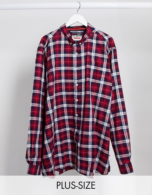 Duke king size check shirt in red