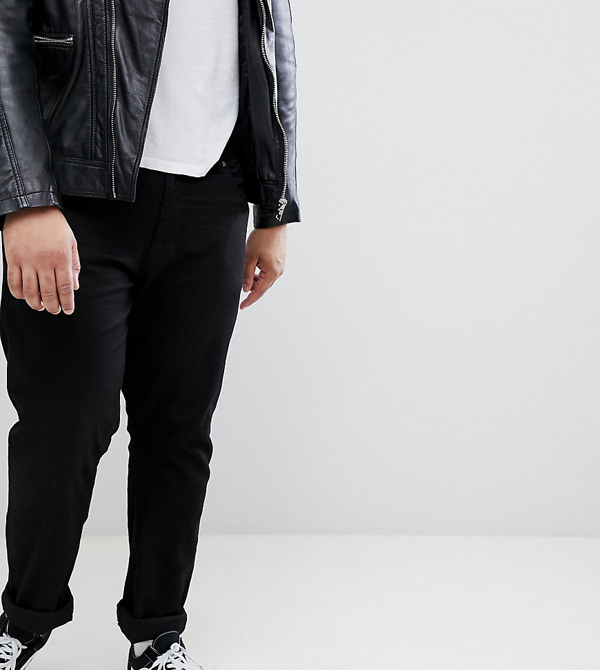 Duke - King Size - Smaltoepende jeans in zwart met stretch