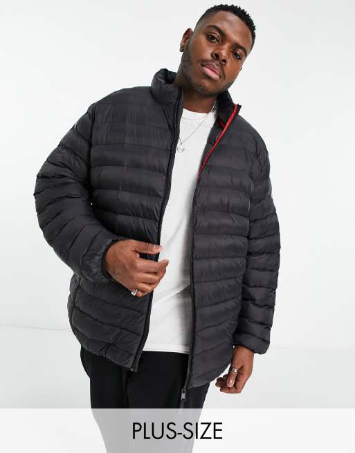 Duke puffer jacket with sleeve patch