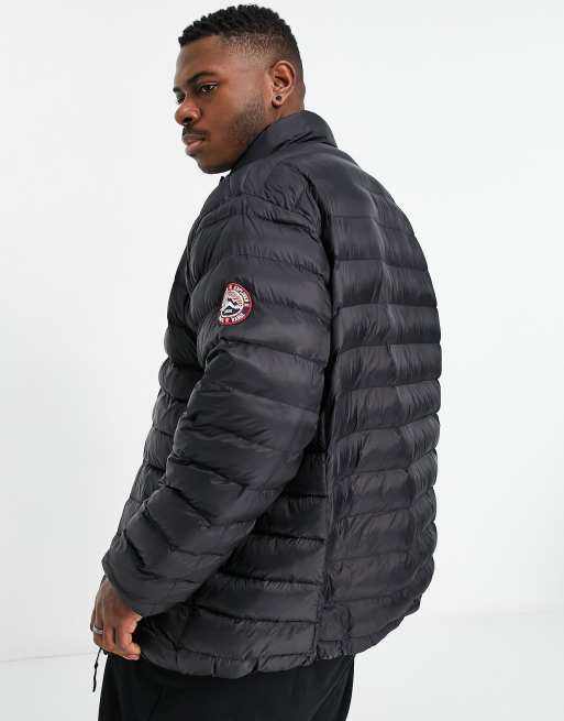 Duke puffer jacket with sleeve patch