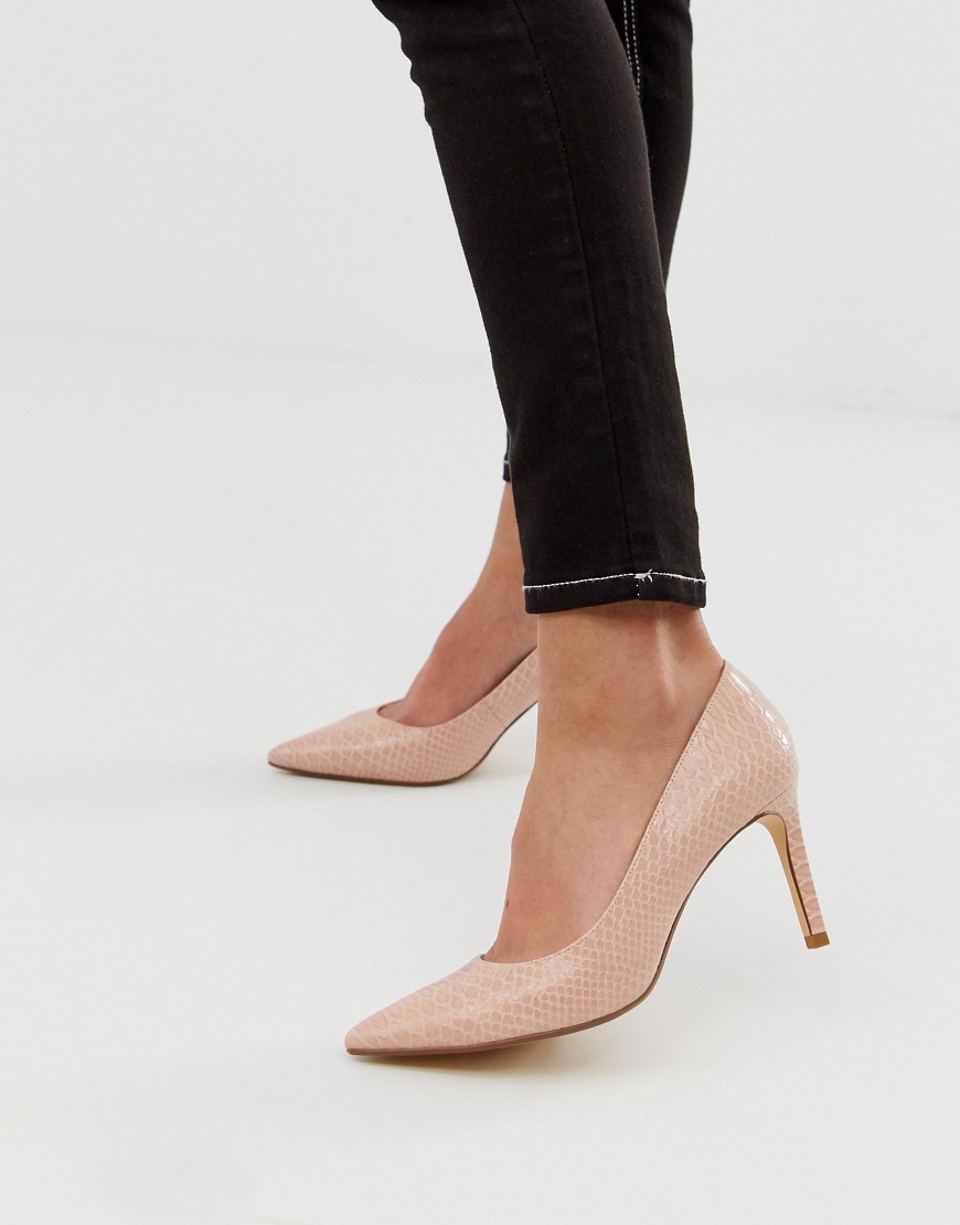 Dune abigail pointed stiletto court shoes-Pink