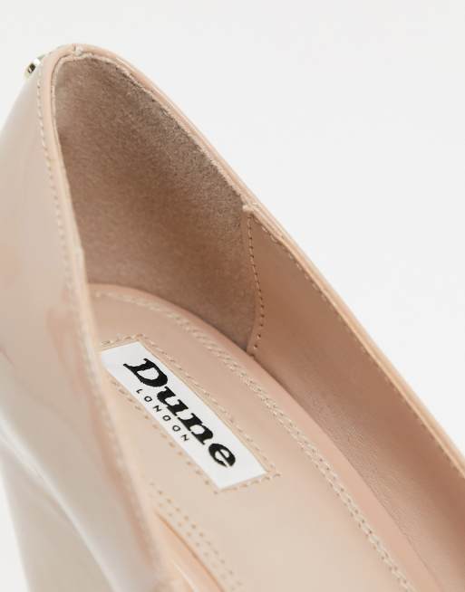 Dune anabel high heel wedges in nude ASOS