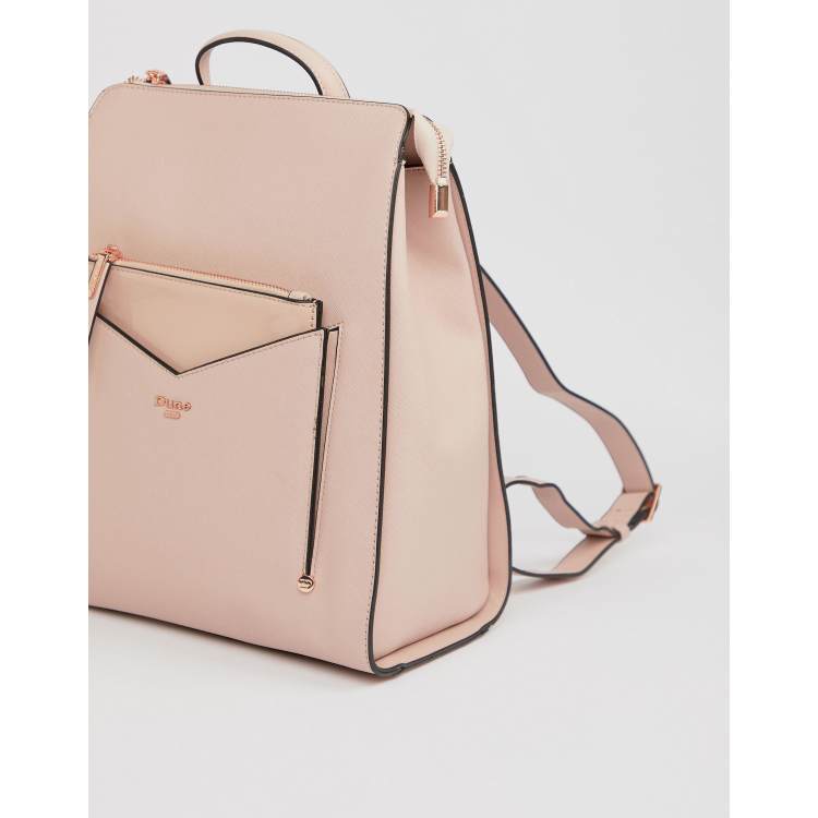 Dune Backpack in Dusty Pink with Detachable Front Purse ASOS