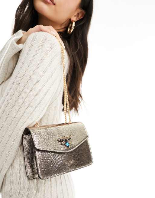 Borsa tracolla dorata new arrivals