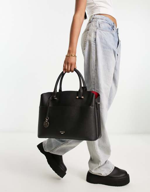 Dune - Borsa shopping strutturata nera