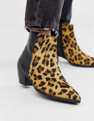 bottines motif leopard