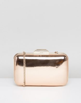 rose gold embellished clutch bag