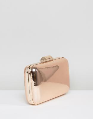 clutch rose gold metallic